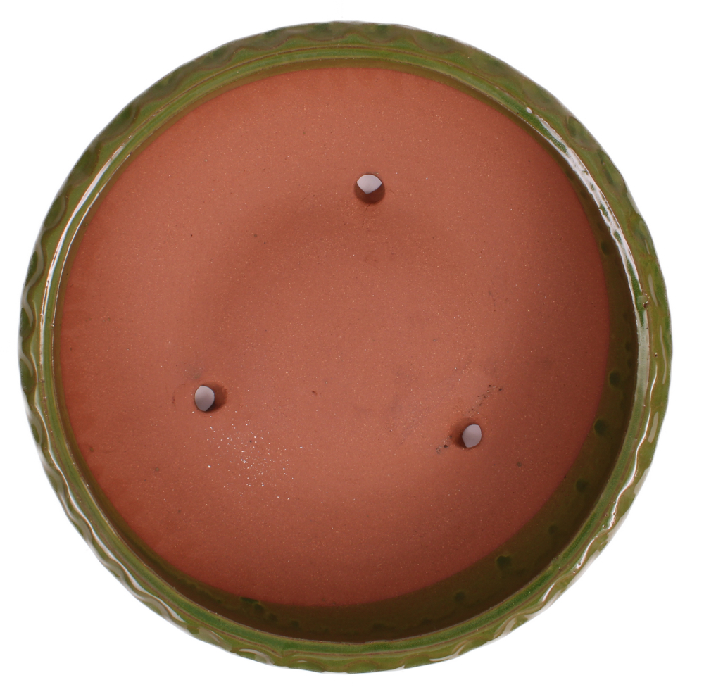 Bonsai - Schale rund 37 Ø x 10 cm grün  40243