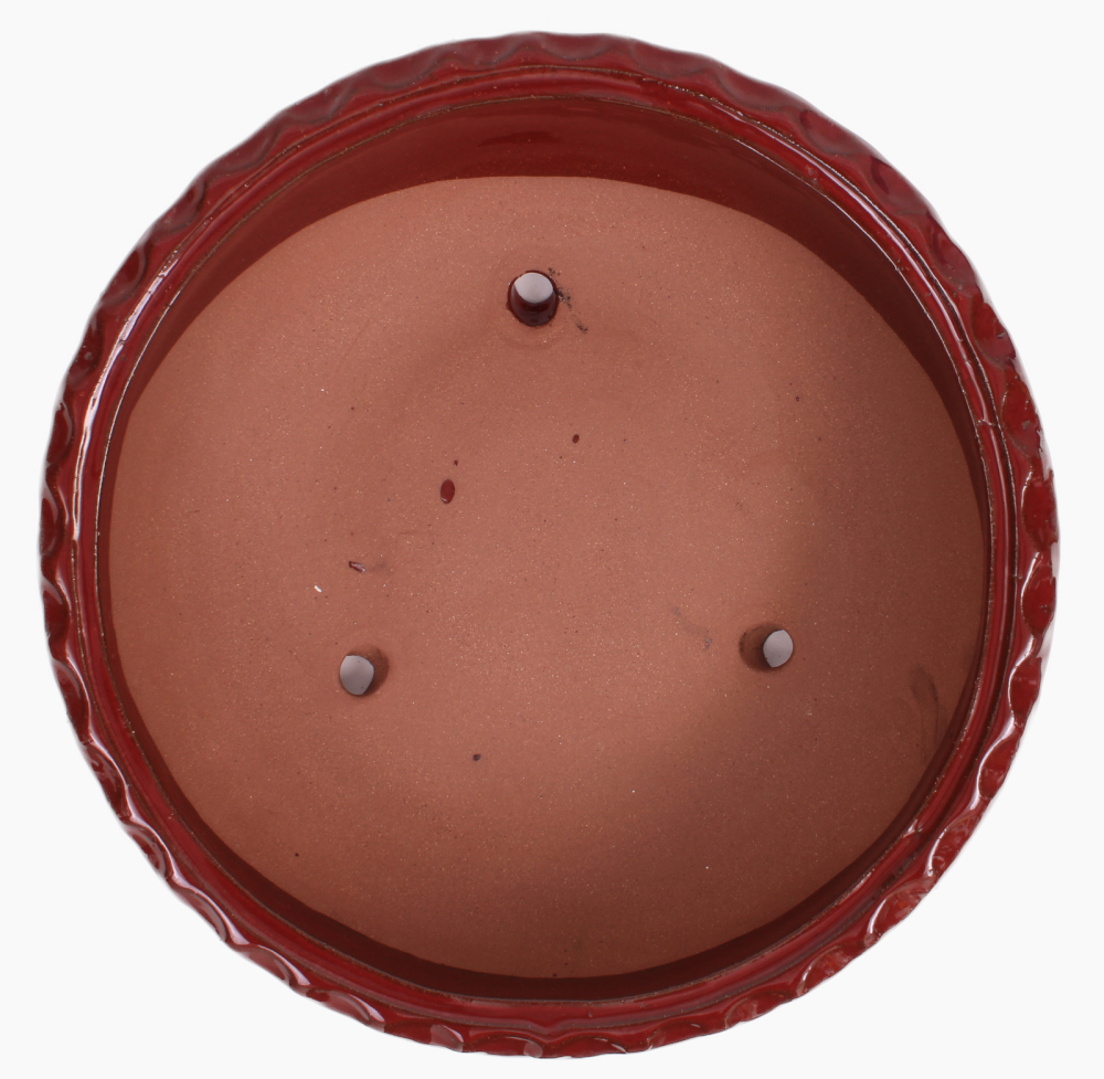 Bonsai - Schale rund 37 Ø x 10 cm braunrot  40244