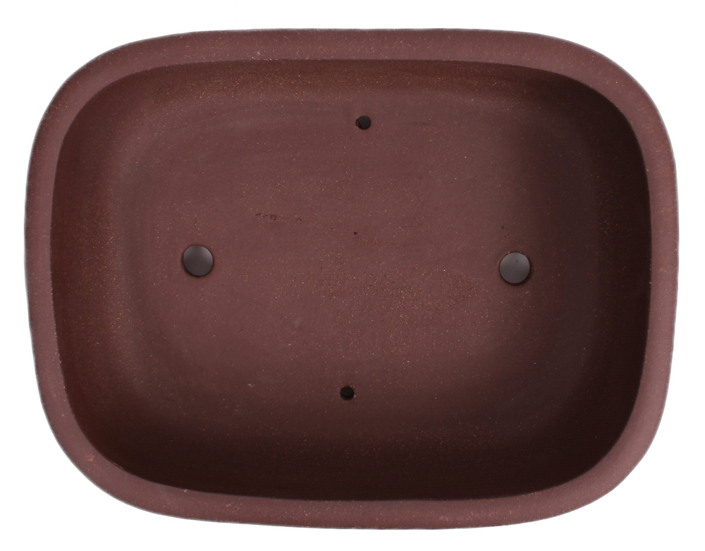 Bonsai - Schale eckig 32 x 25 x 10 cm unglasiert braun 40253