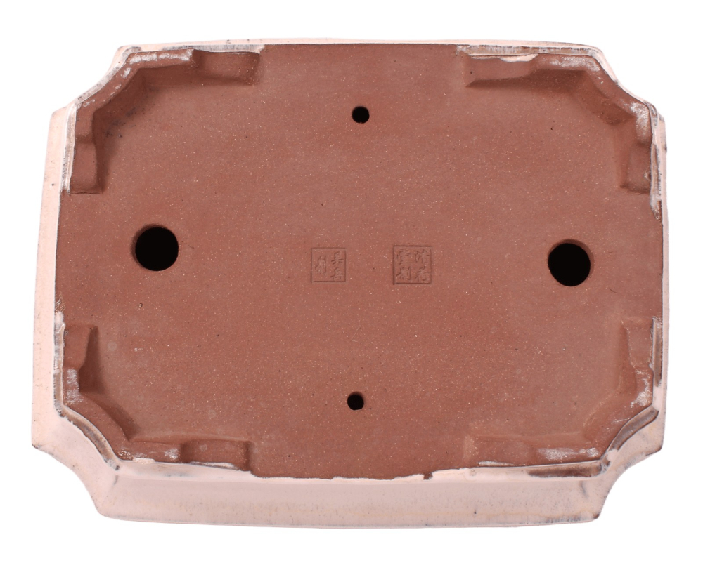 Preview: Bonsai - Schale  eckig 31 x 24 x 9.5 cm cremefarben frostfest 40254