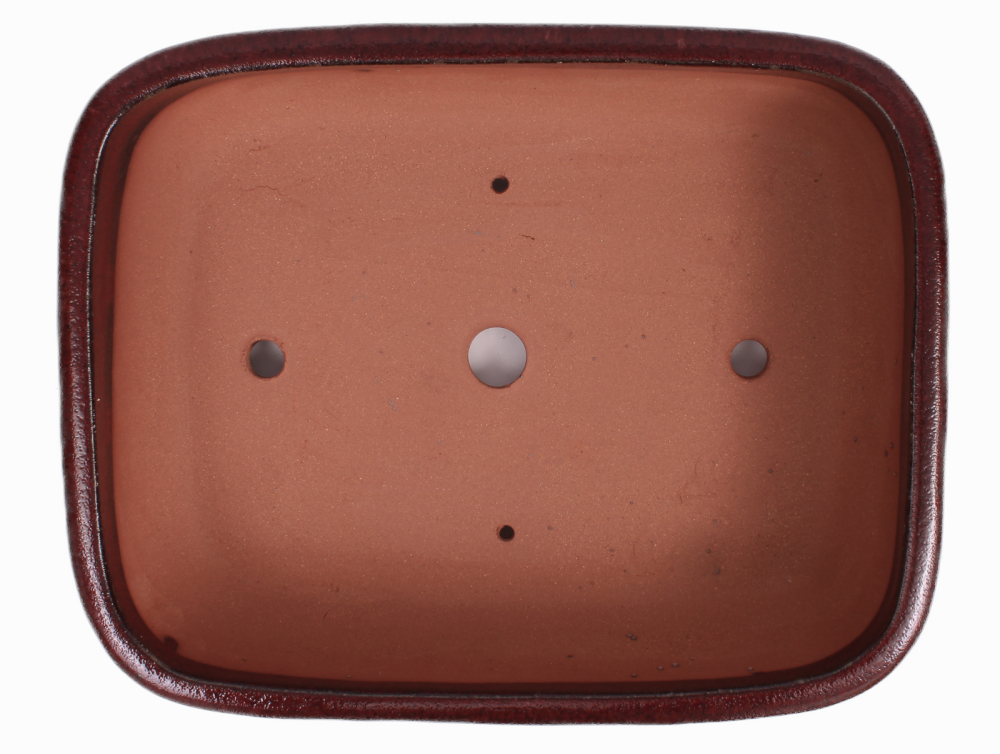 Bonsai - Schale eckig 37.5 x 29.5 x 10.5 cm bordeaux 40255