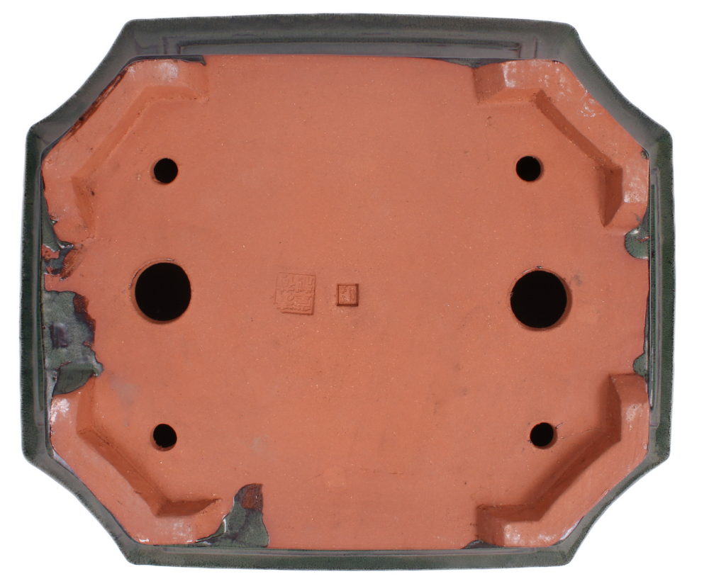 Preview: Bonsai - Schale  eckig  54.5 x 46 x 15.5 cm moosgrün frostfest 40257