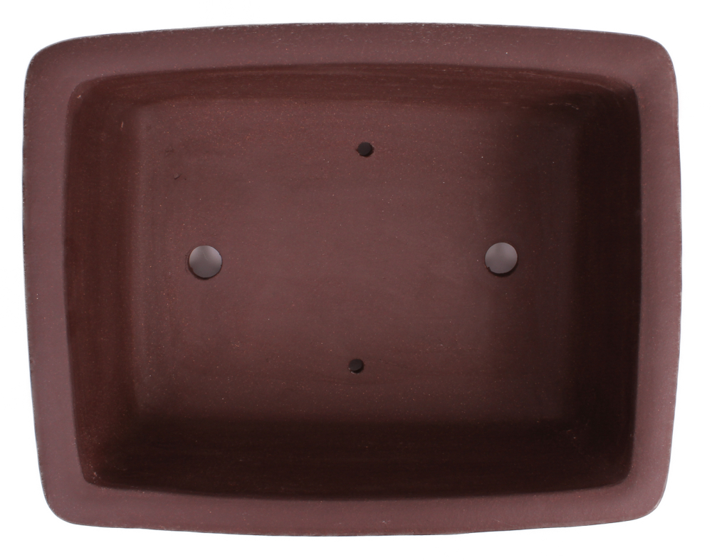 Preview: Bonsai - Schale eckig  31.5 x 25 x 10.5 cm unglasiert braun 40265