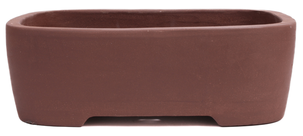 Bonsai - Schale eckig 32 x 25 x 10.5 cm unglasiert braun  40267