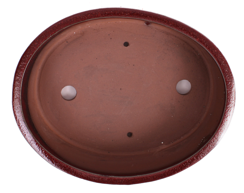Preview: Bonsai - Schale oval 31 x 25 x 9 cm bordeaux  40268
