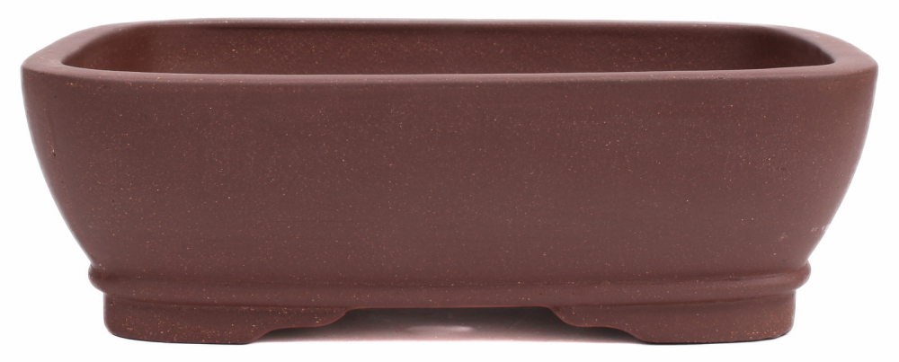 Bonsai - Schale eckig 32 x 25 x 10.5 cm unglasiert braun  40269