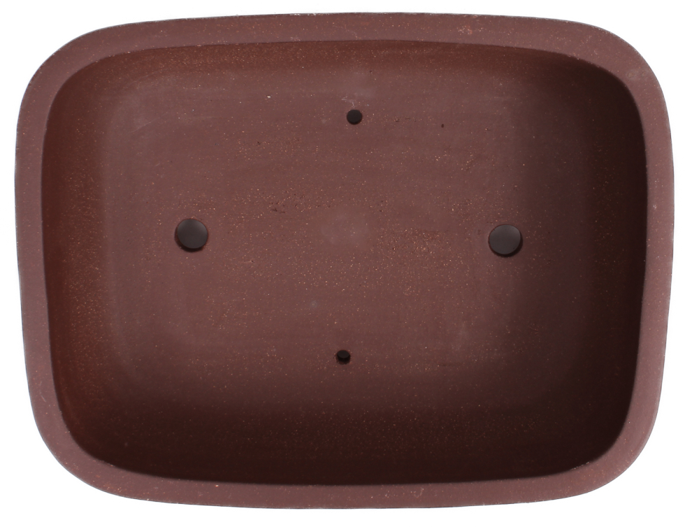 Preview: Bonsai - Schale eckig 32 x 25 x 10.5 cm unglasiert braun  40269