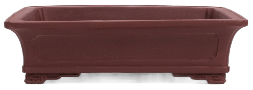 Bonsai - Schale  eckig  31 x 23 x 9 cm unglasiert braun frostfest aus Yixing