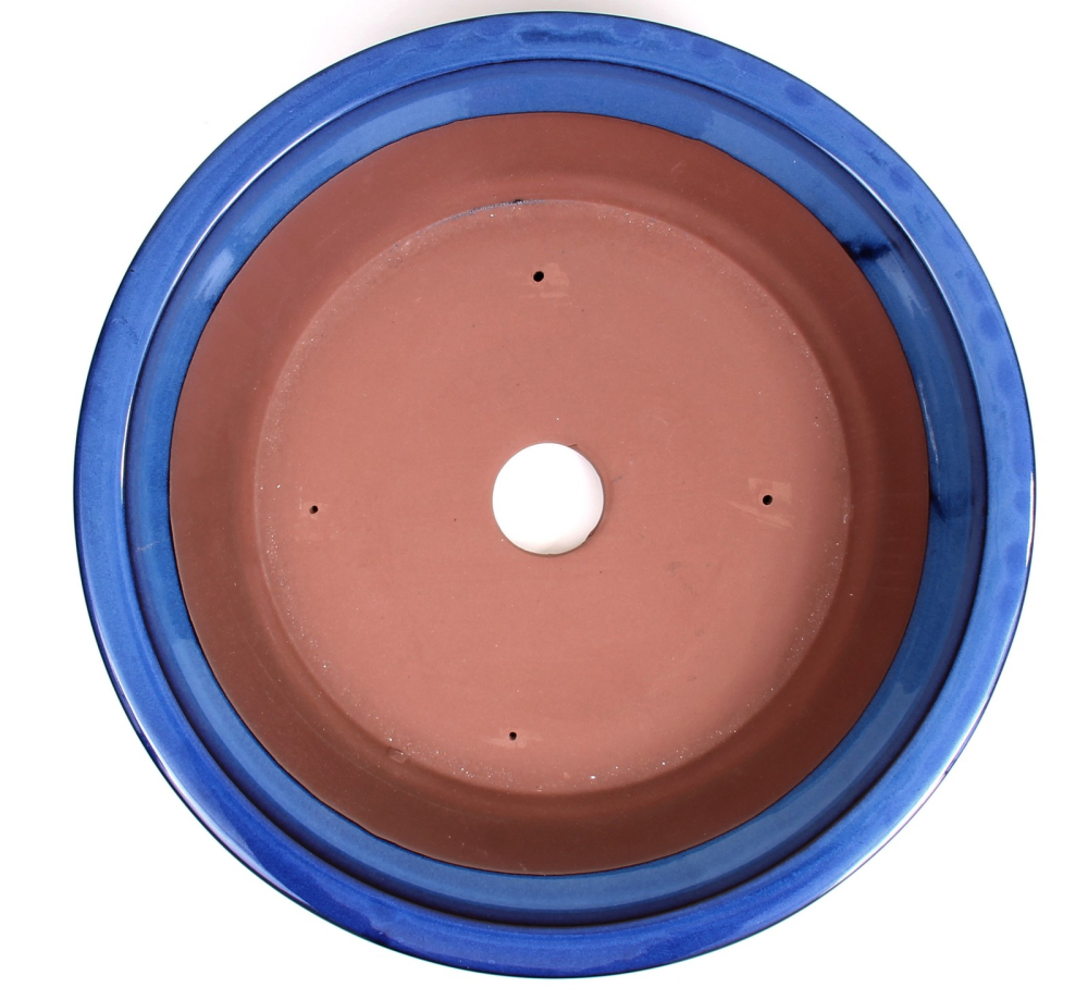 Preview: Bonsai - Schale rund 42 Ø x 11,5cm, blau, aus Japan 40315