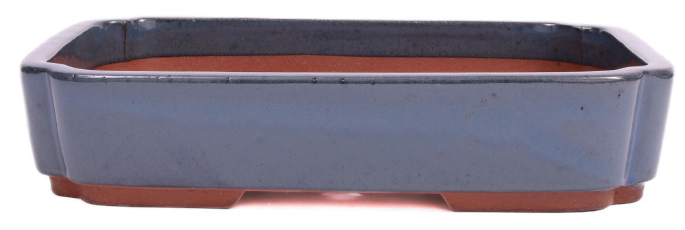 Preview: Bonsai - Schale eckig 37.5 x 28.5 x 8 cm, graublau  40404
