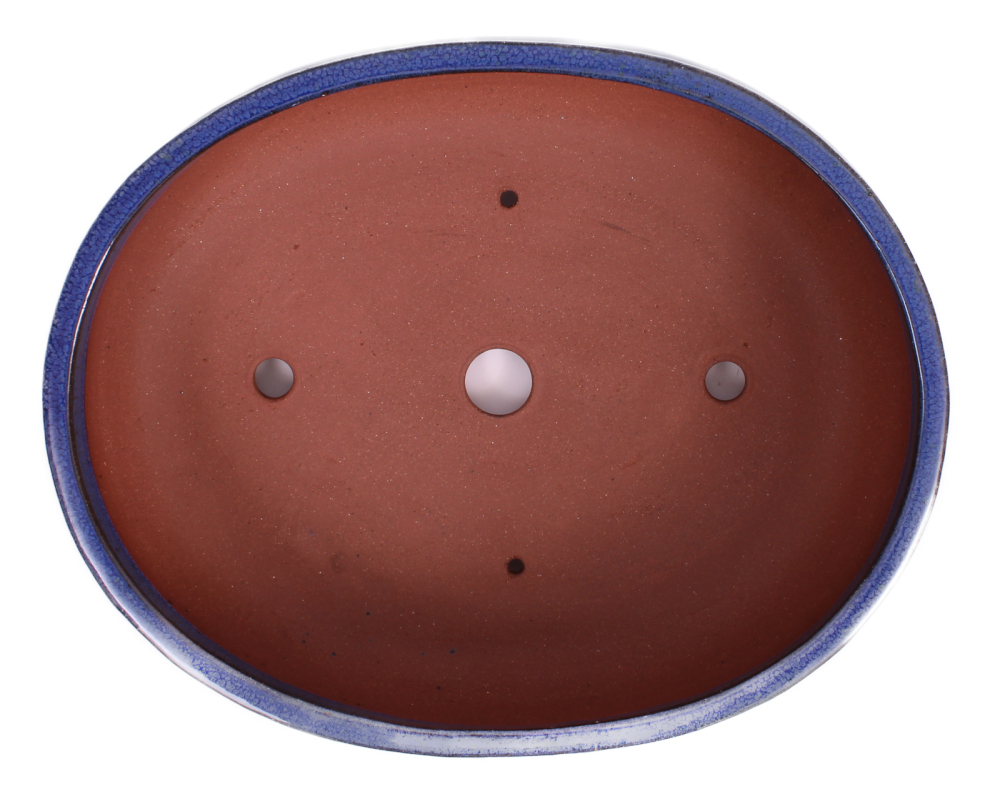 Preview: Bonsai - Schale oval 36 x 28.5 x 10.5 cm, Blau  40407