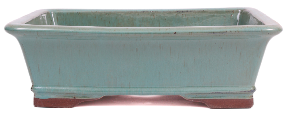 Bonsai - Schale eckig 38 x 30 x 12 cm, grün  40408