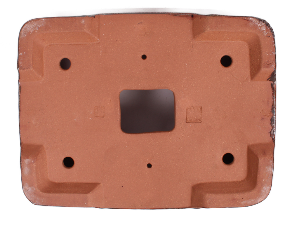 Preview: Bonsai - Schale eckig 41 x 32 x 8 cm, kupferfarben, handgemacht, frostfest  40421