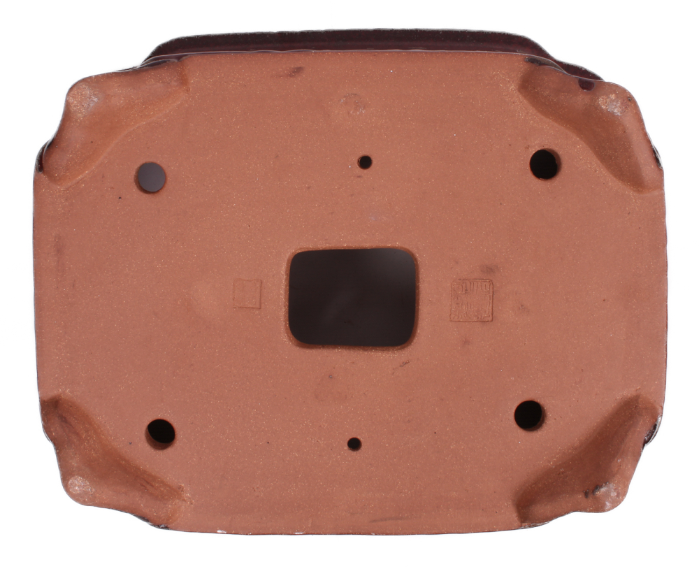 Bonsai - Schale eckig 40.5 x 32.5 x 14.5 cm, bordeaux  frostfest 40425