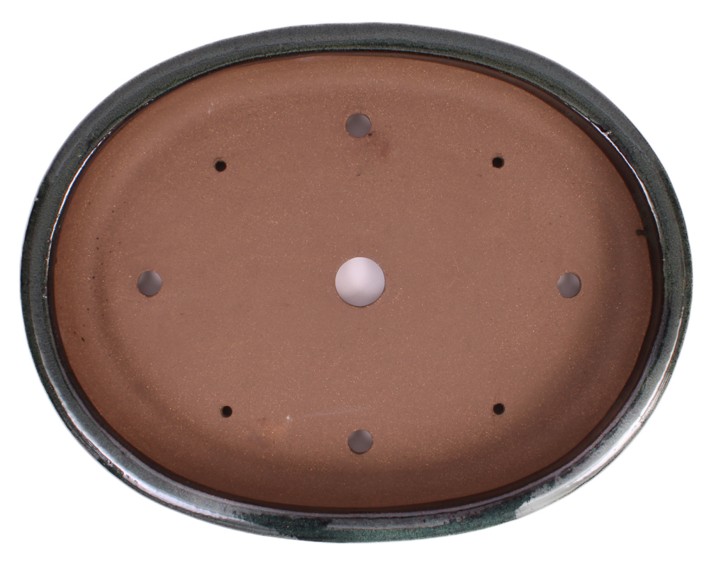 Preview: Bonsai - Schale oval 48 x 38.5 x 8 cm, grün  frostfest 40449