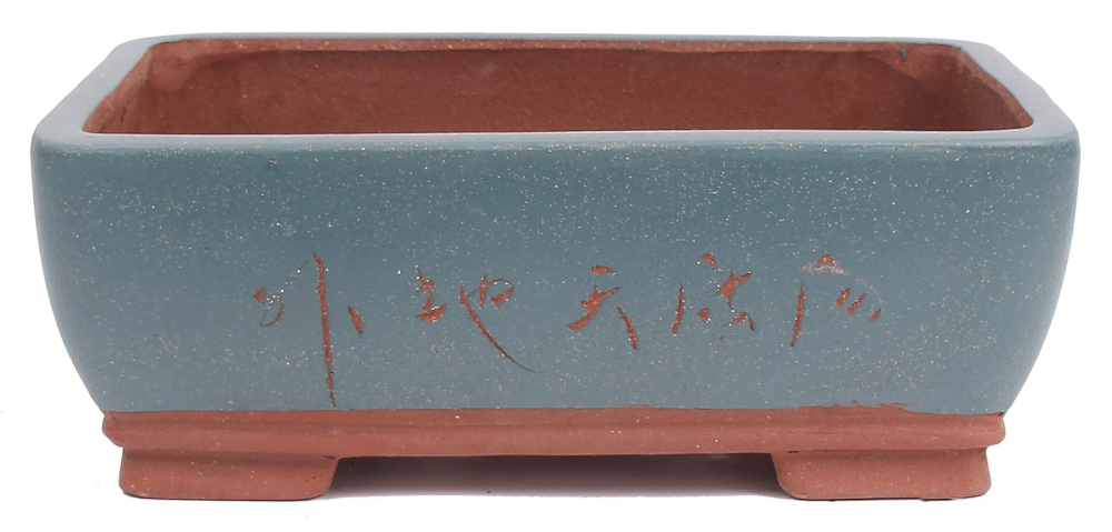 Preview: Bonsai - Schale eckig  33,5 x 25 x 12,5 cm, mit handgemalten Motiven   40626