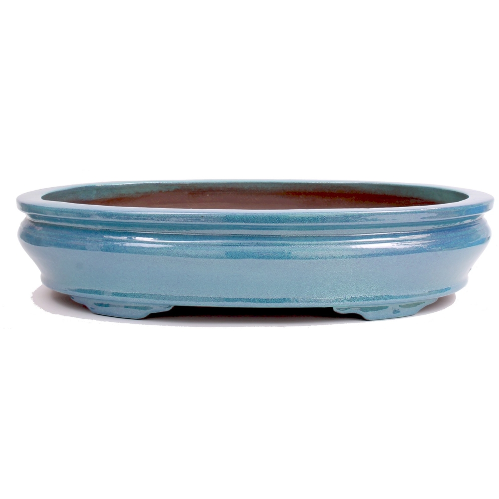 Bonsai - Schale,  oval, 60 x 46,5 x 13 cm, blaugrau, frostfest 40716