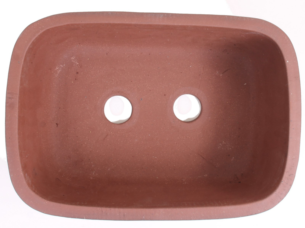 Preview: Bonsai - Schale eckig  40 x 27 x 14 cm, mit Motiven,  braun - beige  40893