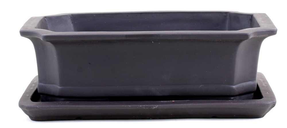 Preview: Bonsai - Schale + Untersetzer mit Motiv, 35 x 25 x 10,5 cm eckig   41074