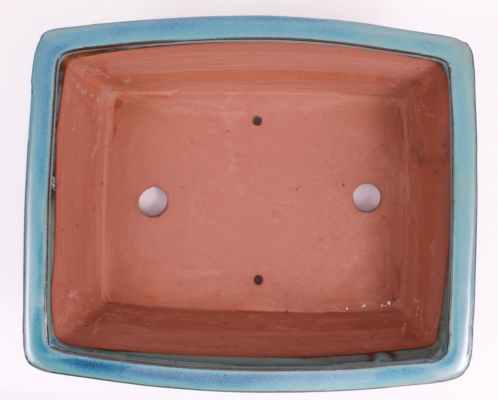 Preview: Bonsai - Schale eckig 32 x 26 x 10.5 cm, grün, mit Untersetzer 41111