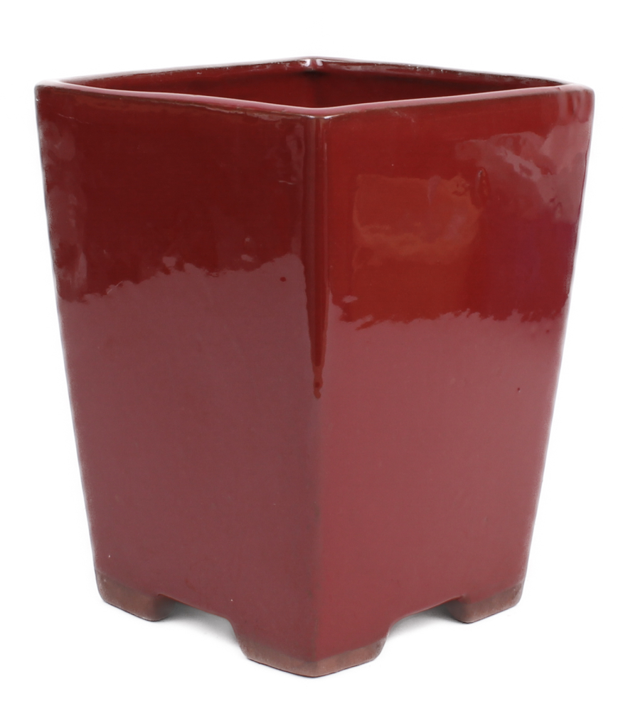 Bonsai Kaskadenschale ca. 18 x 18 x 23 cm braunrot 50059