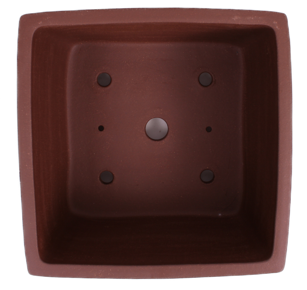 Preview: Bonsai - Kaskadenschale 28.5 x 28.5 x 17 cm unglasiert braun frostfest 50068