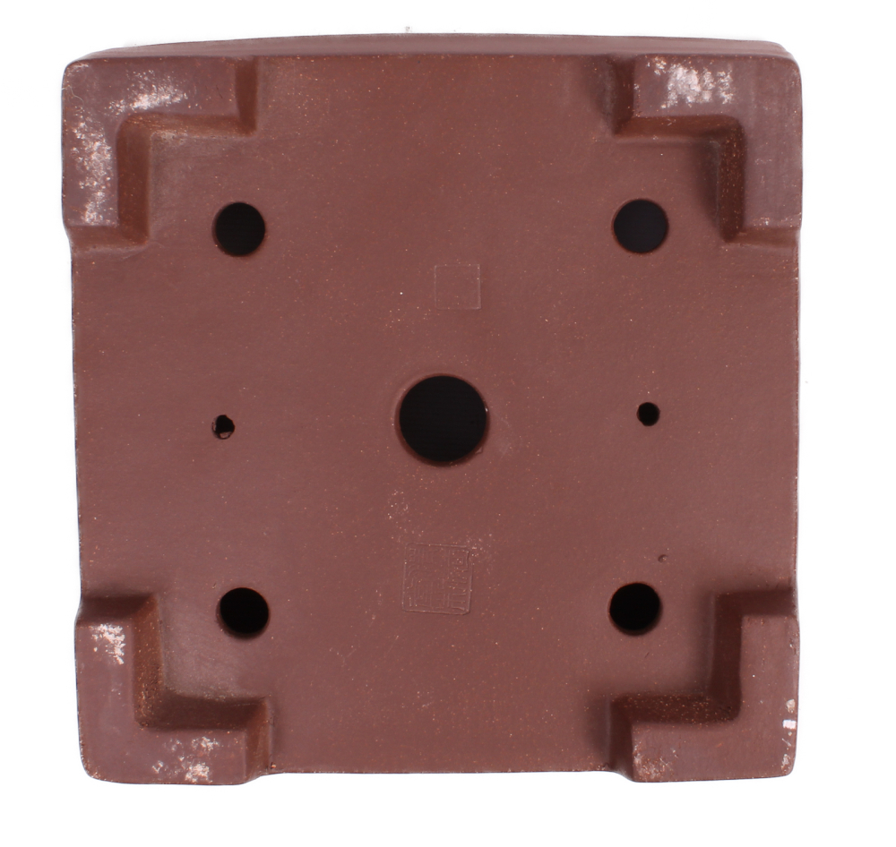 Preview: Bonsai - Kaskadenschale 28.5 x 28.5 x 17 cm unglasiert braun frostfest 50068