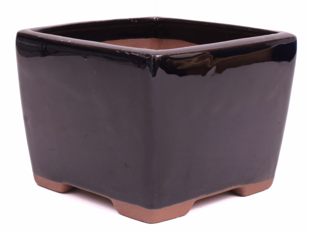 Bonsai Kaskadenschale quadratisch 13.5 x 13.5 x 10.5 cm dunkelblau  50072