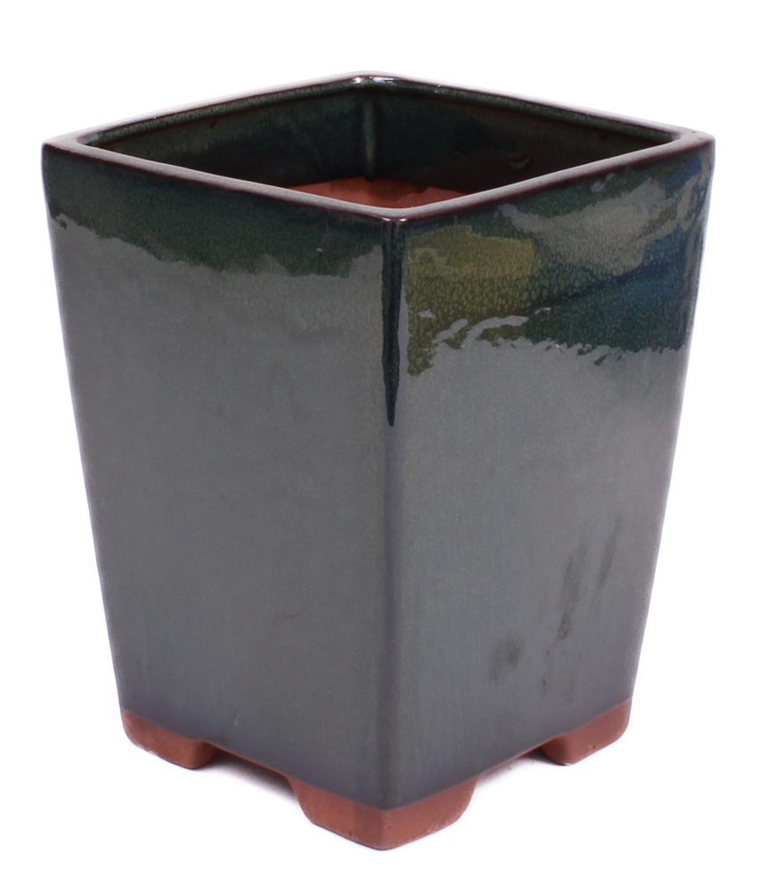 Bonsai Kaskadenschale ca. 18 x 18 x 23 cm moosgrün 50175