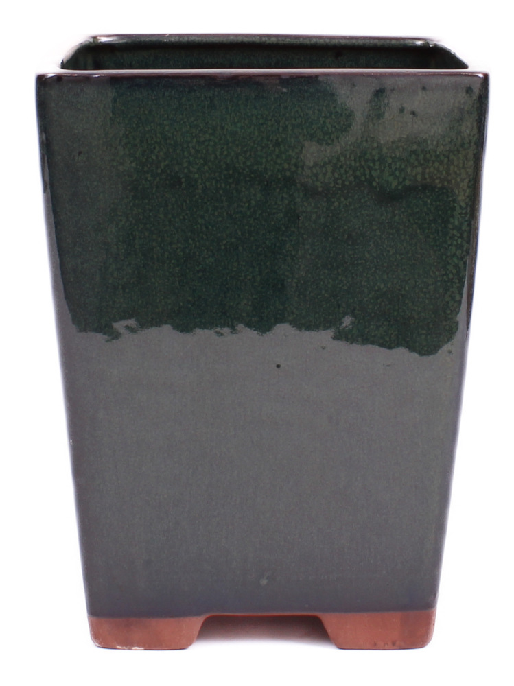 Preview: Bonsai Kaskadenschale ca. 18 x 18 x 23 cm moosgrün 50175