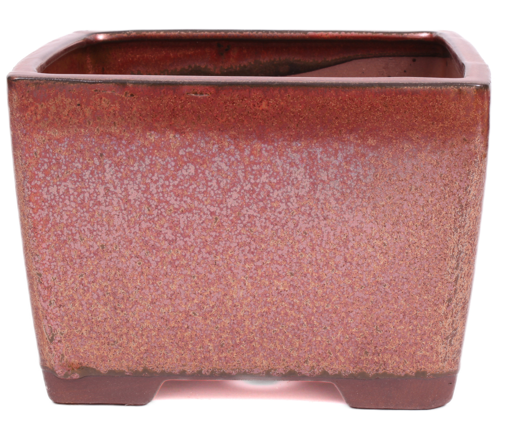 Bonsai Kaskadenschale quadratisch 18 x 18 x 12.5 cm kupferfarben 50187