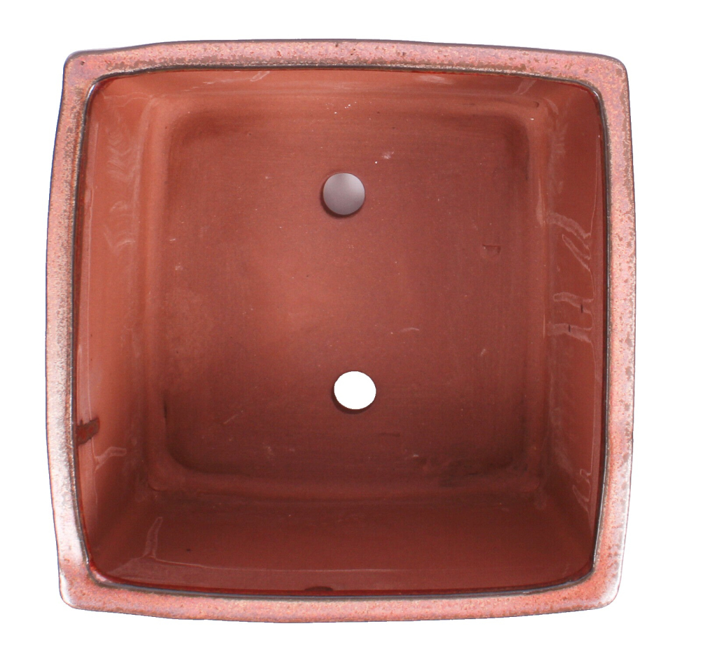 Preview: Bonsai Kaskadenschale quadratisch 18 x 18 x 12.5 cm kupferfarben 50187