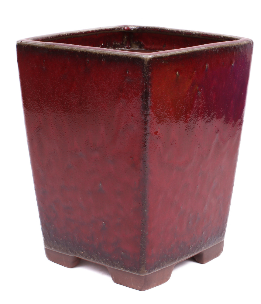 Bonsai - Kaskadenschale 18 x 18 x 23.5 cm, bordeaux 50188