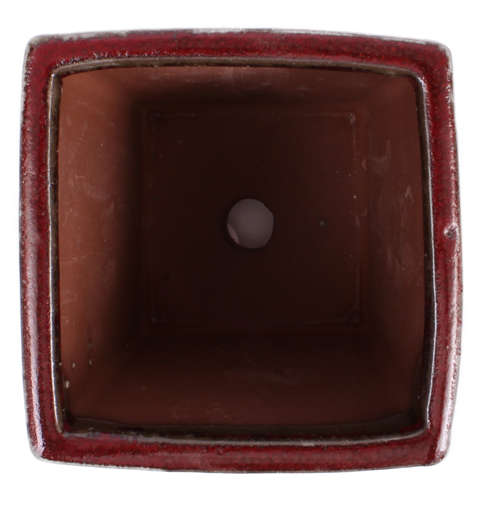 Preview: Bonsai - Kaskadenschale 10.5 x 10.5 x 14.5 cm bordeaux 50198