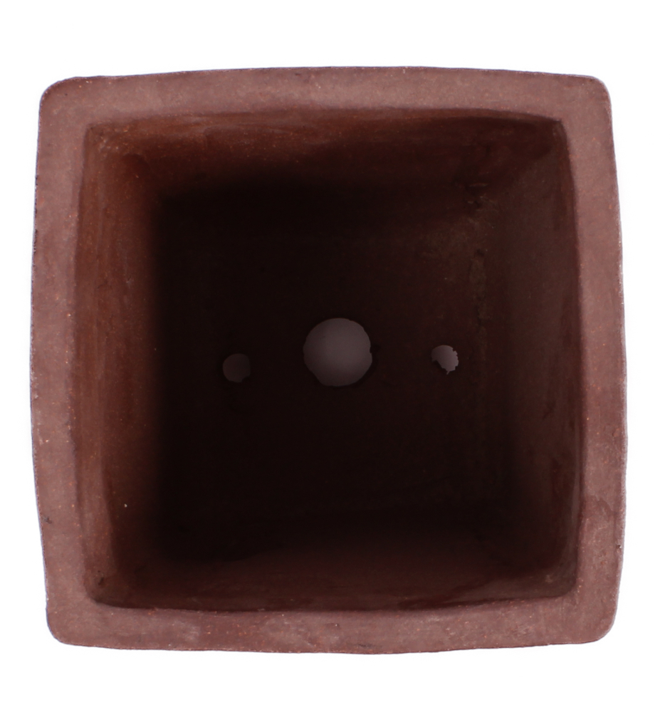 Preview: Bonsai - Kaskadenschale 10.5 x 10.5 x 14.5 cm unglasiert braun 50200