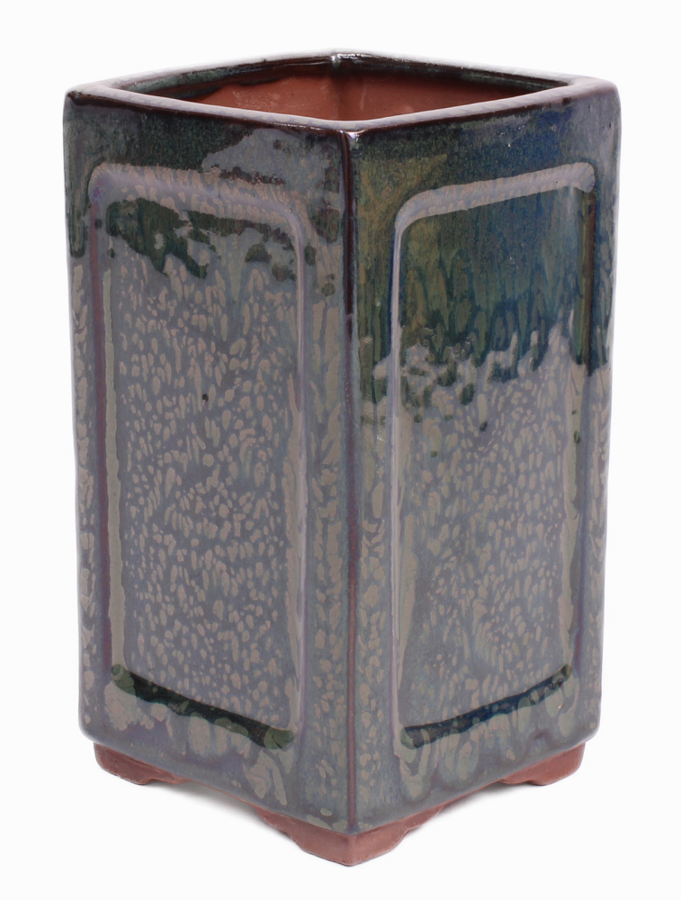 Bonsai Kaskadenschale quadratisch 10 x 10 x 17.5 cm  grün  50226