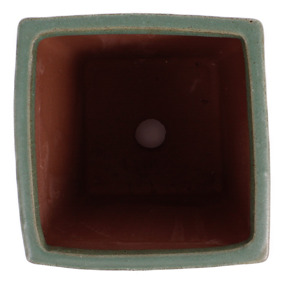 Preview: Bonsai - Kaskadenschale 10.5 x 10.5 x 14.5 cm matt grün 50227