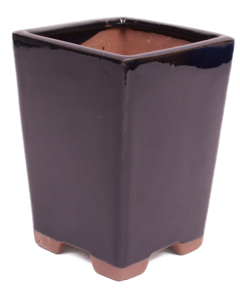 Bonsai - Kaskadenschale 10.5 x 10.5 x 14.5 cm dunkelblau fast schwarz 50230