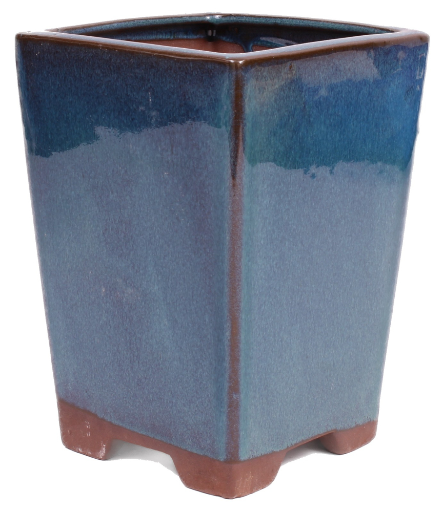 Bonsai - Kaskadenschale 14 x 14 x 19 cm grünblau 50232