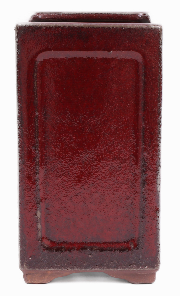 Preview: Bonsai Kaskadenschale quadratisch 10 x 10 x 17.5 cm  bordeaux  50235