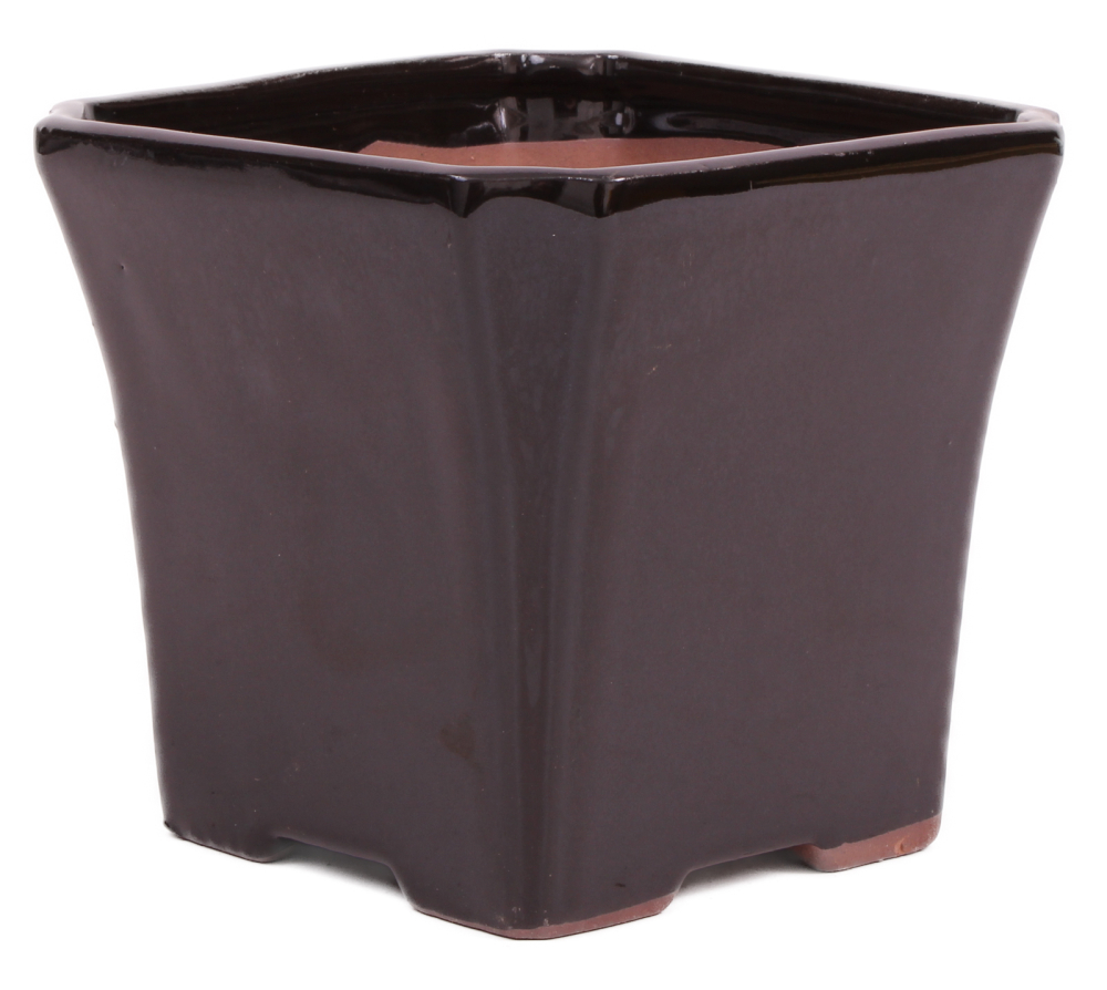 Bonsai Kaskadenschale quadratisch 13 x 13 x 11.5 cm schwarz 50238