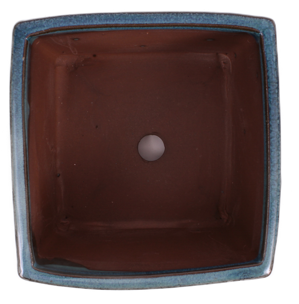 Preview: Bonsai Kaskadenschale quadratisch 13.5 x 13.5 x 10.5 cm grünblau 50239