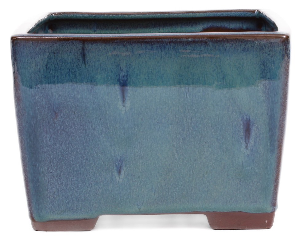 Preview: Bonsai Kaskadenschale quadratisch 18 x 18 x 12.5 cm grünblau 50240