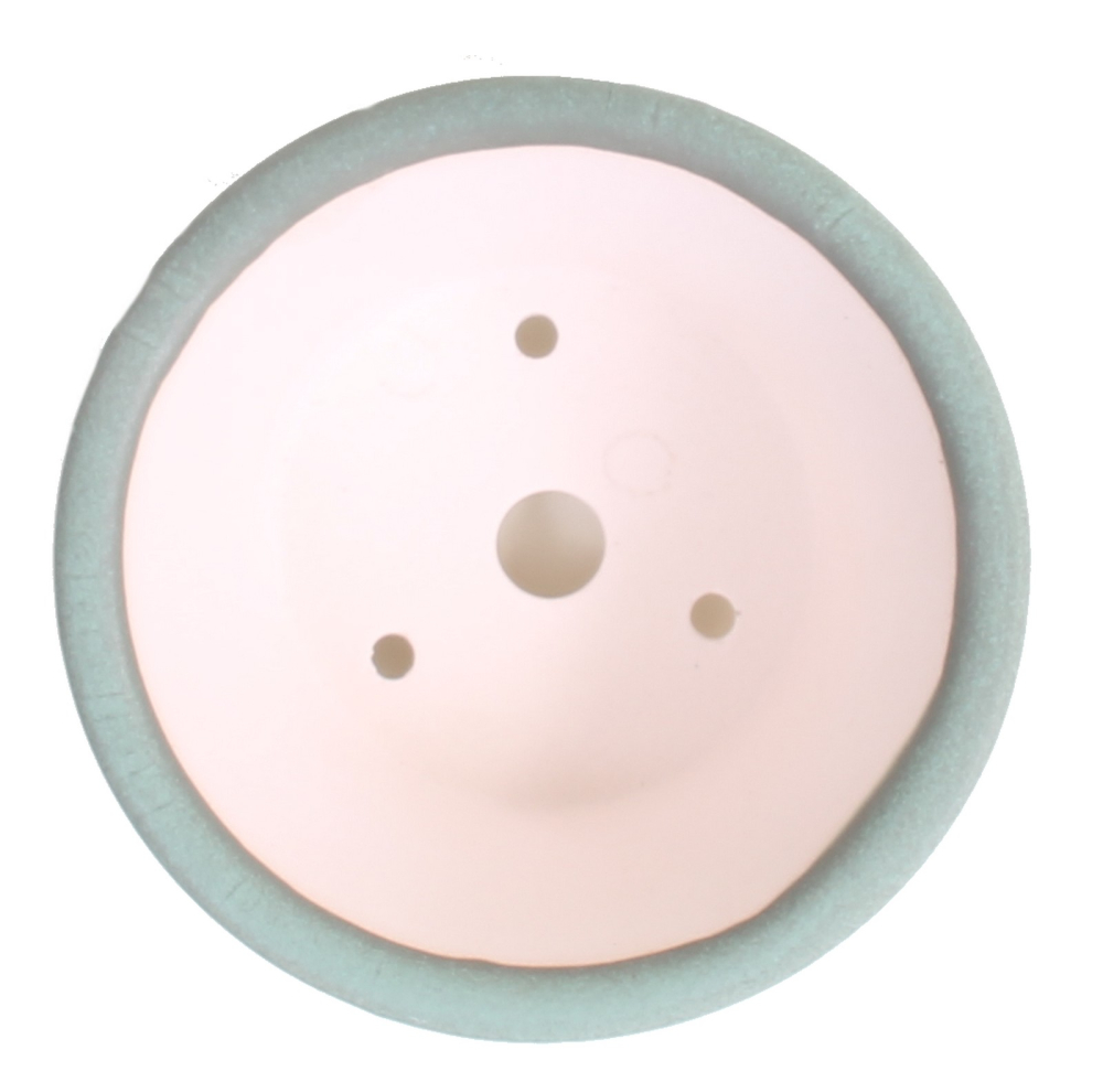 Preview: Bonsai - Schale, Kaskadenschale mit Relief, rund 12 Ø x 6  cm, grün / braun   50813