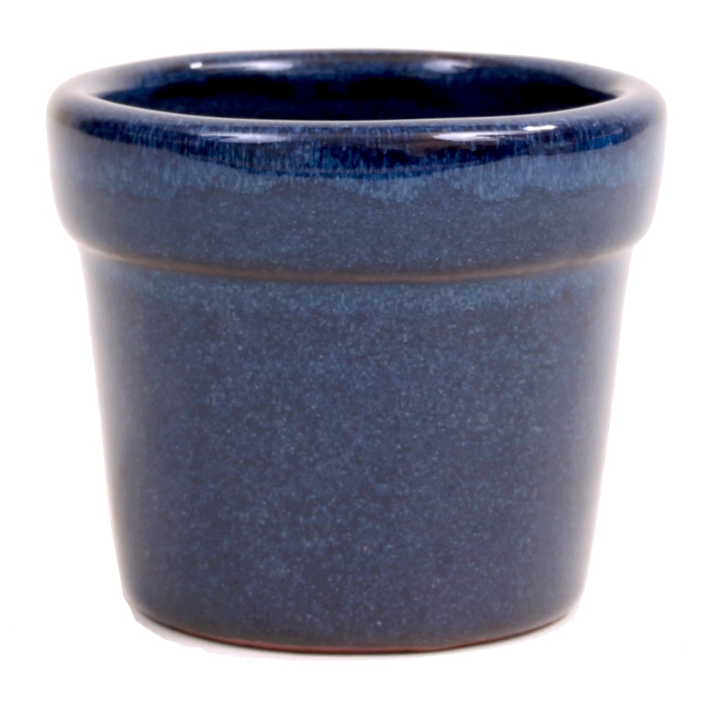 Bonsai - Schale, Kaskadenschale rund 8 Ø x 6,5 cm, blau  50982