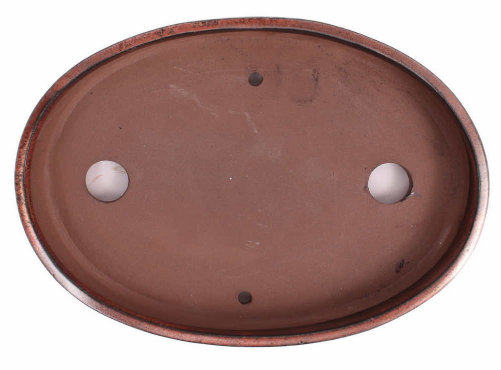 Preview: Bonsai - Schale Waldschale oval 25 x 18 x 4 cm kupferfarben   51007