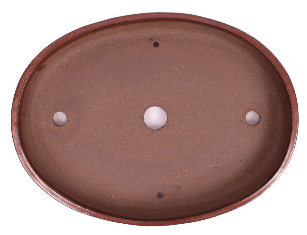 Preview: Bonsai - Schale, Waldschale, oval 34 x 25 x 4,5 cm kupferfarben frostfest  51011