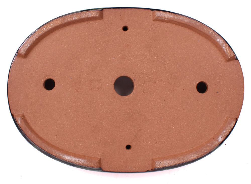 Preview: Bonsai - Schale Waldschale oval 34 x 24 x 4.5 cm moosgrün frostfest 51037