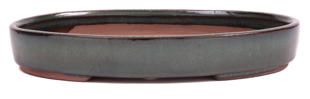 Bonsai - Schale Waldschale oval 25 x 18 x 4 cm moosgrün  51039