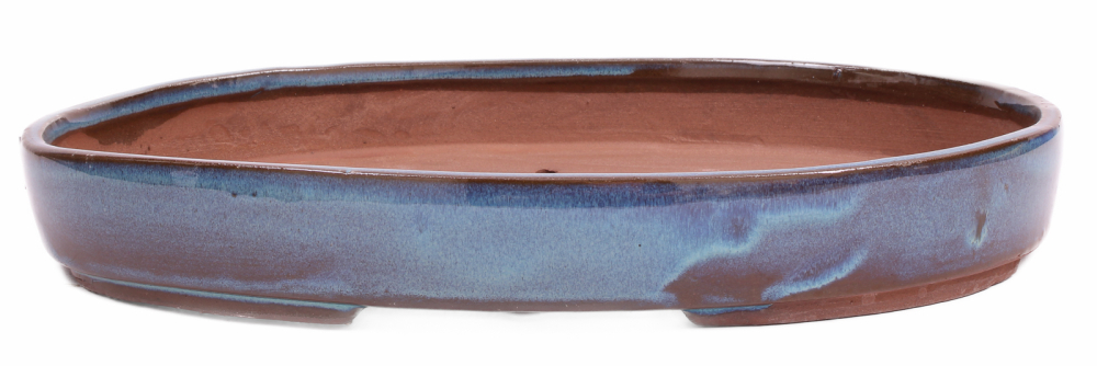 Preview: Bonsai - Schale Waldschale oval 31 x 21 x 4.5 cm blaugrün   51082